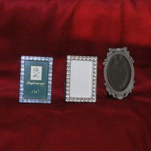 Picture frames, Forget-me-not, (3) standing frames. Small. You get all three!